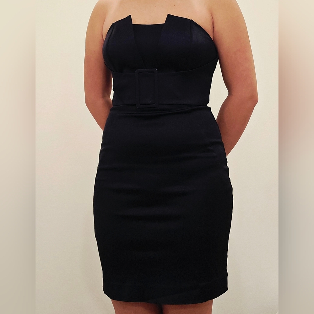 Guess by Marciano Navy Blue Strapless Dress